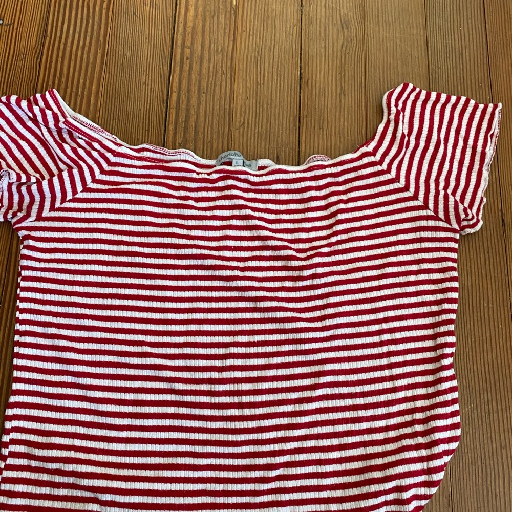 Striped cropped shirt!